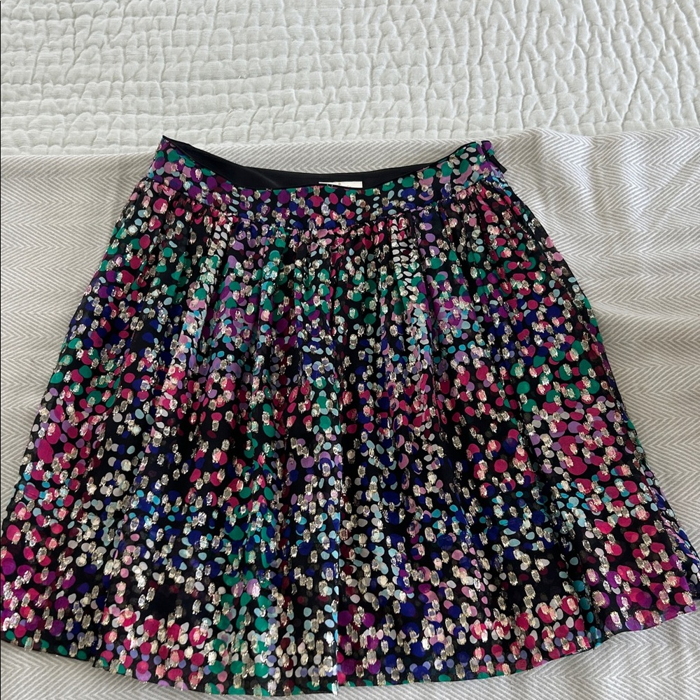 Kate spade multi-colored and metallic dot skirt